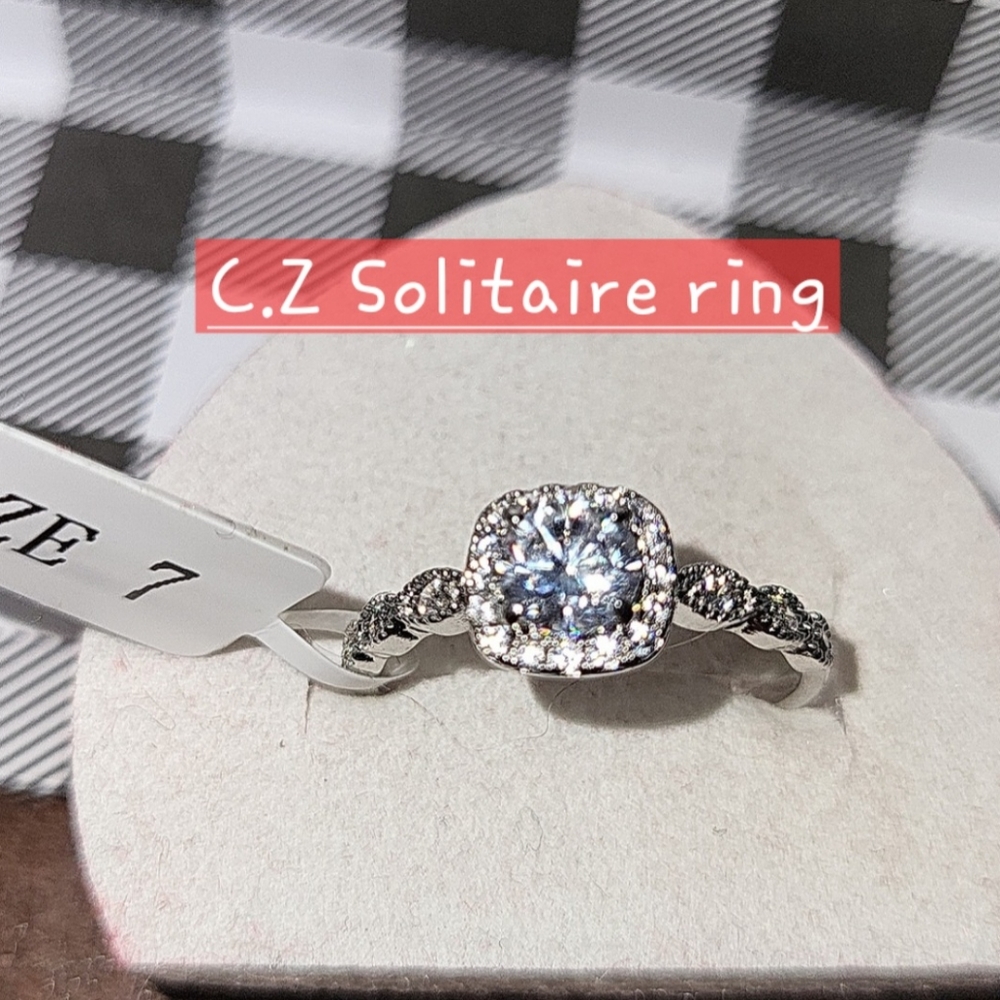 Brand new Silver cubic zirconia size 7 ring